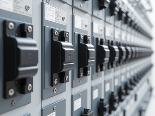 供电电缆及电子电气设备展示，各种规格电缆整齐摆放，电气设备柜，工业电力设备背景